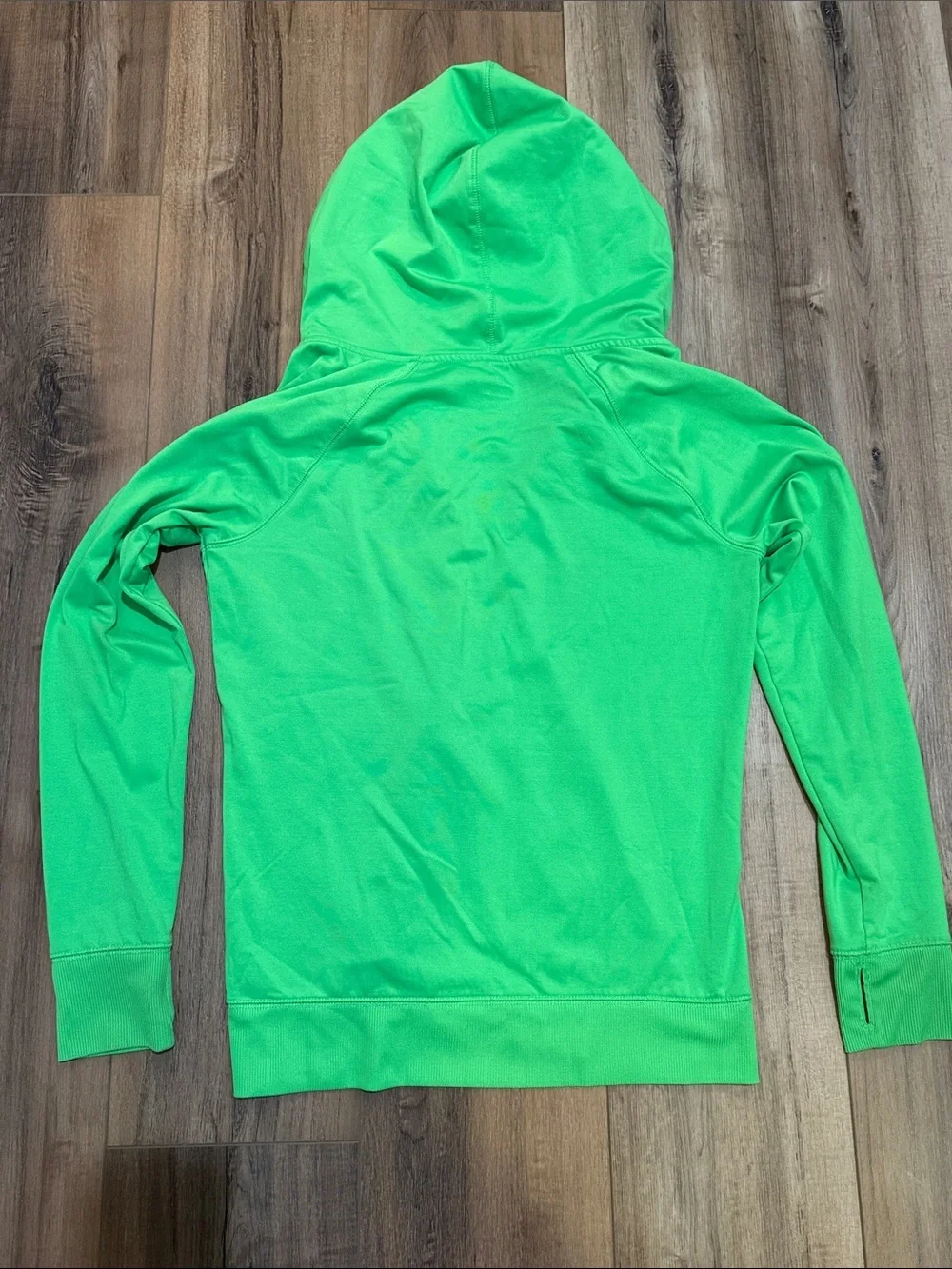 Justice Bright Green 'GYMNAST' Zip-Up Hoodie soft and stretch girls size 16
